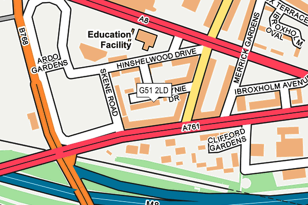 G51 2LD map - OS OpenMap – Local (Ordnance Survey)