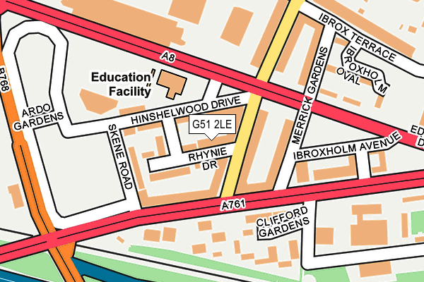 G51 2LE map - OS OpenMap – Local (Ordnance Survey)