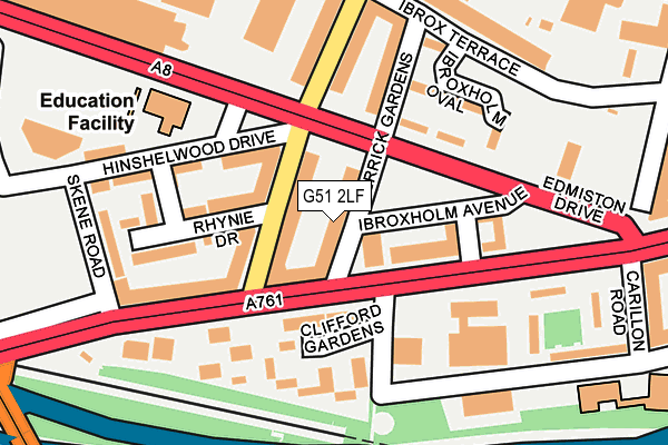 G51 2LF map - OS OpenMap – Local (Ordnance Survey)