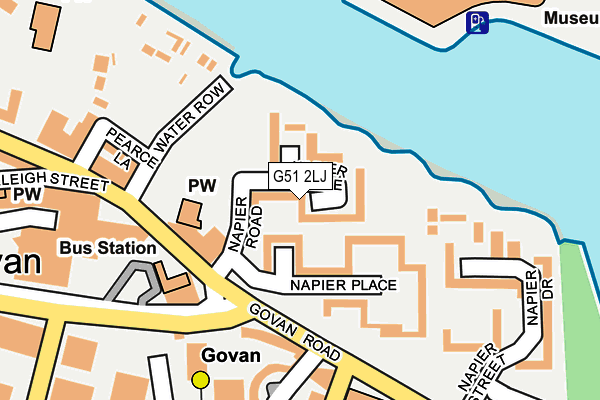 G51 2LJ map - OS OpenMap – Local (Ordnance Survey)