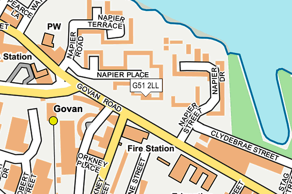 G51 2LL map - OS OpenMap – Local (Ordnance Survey)