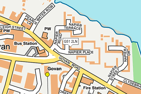 G51 2LN map - OS OpenMap – Local (Ordnance Survey)