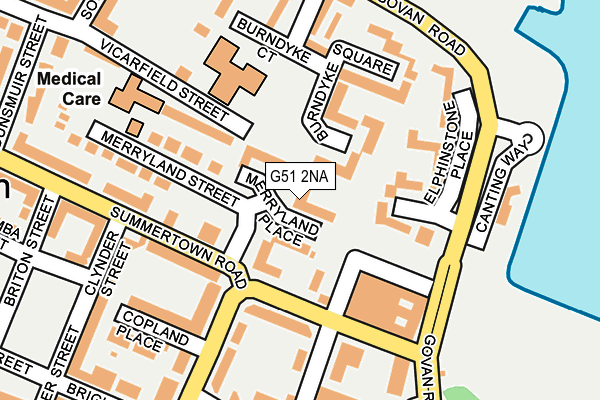 G51 2NA map - OS OpenMap – Local (Ordnance Survey)