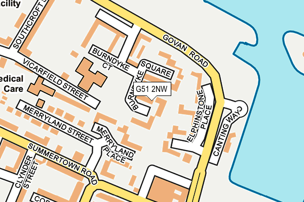 G51 2NW map - OS OpenMap – Local (Ordnance Survey)