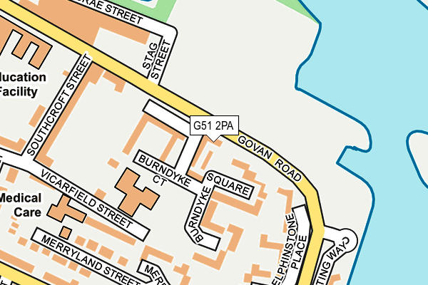 G51 2PA map - OS OpenMap – Local (Ordnance Survey)