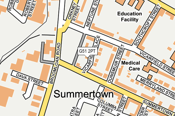 G51 2PT map - OS OpenMap – Local (Ordnance Survey)