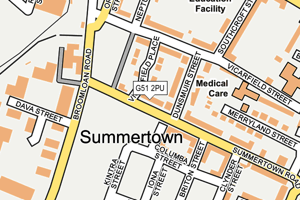 G51 2PU map - OS OpenMap – Local (Ordnance Survey)