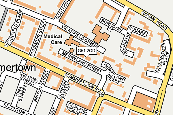 G51 2QD map - OS OpenMap – Local (Ordnance Survey)