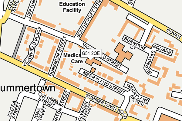 G51 2QE map - OS OpenMap – Local (Ordnance Survey)