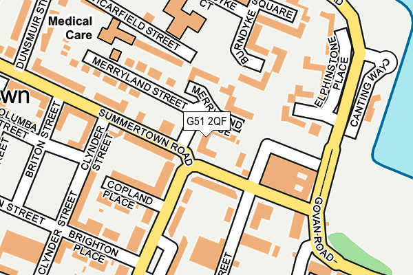 G51 2QF map - OS OpenMap – Local (Ordnance Survey)