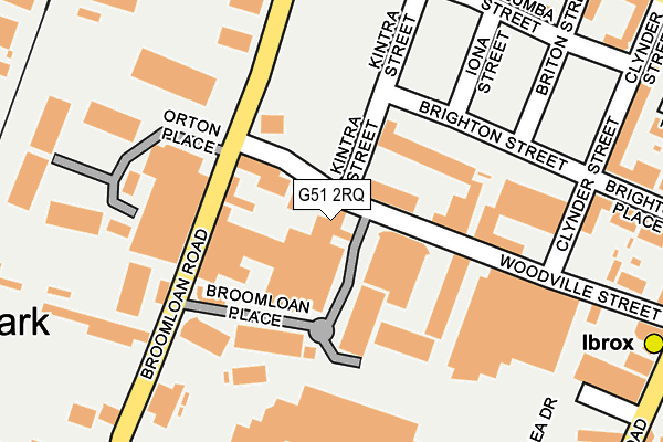 G51 2RQ map - OS OpenMap – Local (Ordnance Survey)