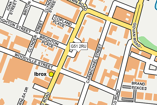 G51 2RU map - OS OpenMap – Local (Ordnance Survey)