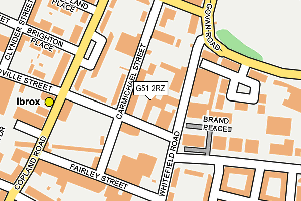 G51 2RZ map - OS OpenMap – Local (Ordnance Survey)