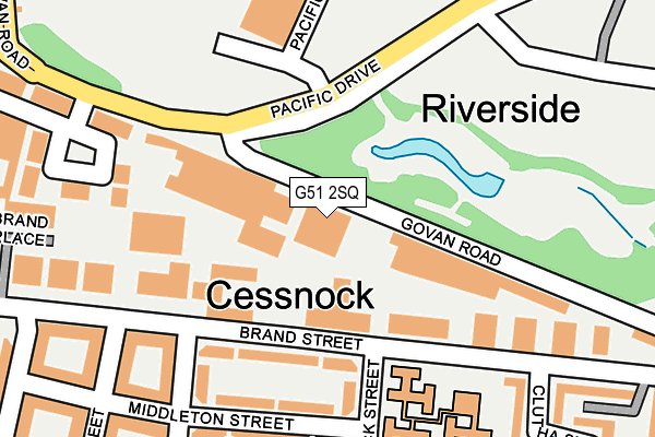 G51 2SQ map - OS OpenMap – Local (Ordnance Survey)