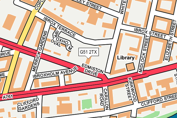 G51 2TX map - OS OpenMap – Local (Ordnance Survey)