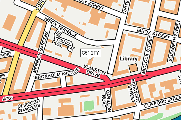 G51 2TY map - OS OpenMap – Local (Ordnance Survey)