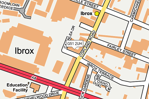 G51 2UH map - OS OpenMap – Local (Ordnance Survey)