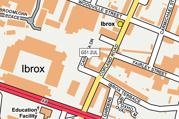 G51 2UL map - OS OpenMap – Local (Ordnance Survey)