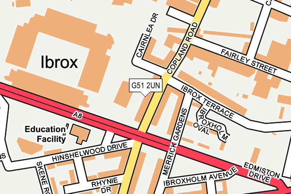 G51 2UN map - OS OpenMap – Local (Ordnance Survey)