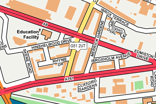 G51 2UT map - OS OpenMap – Local (Ordnance Survey)