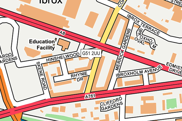 G51 2UU map - OS OpenMap – Local (Ordnance Survey)