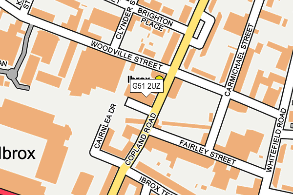 G51 2UZ map - OS OpenMap – Local (Ordnance Survey)