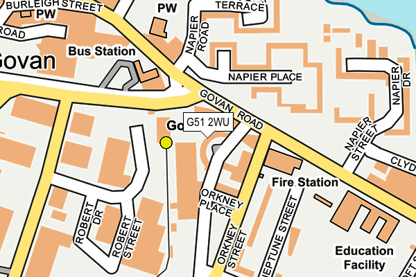 G51 2WU map - OS OpenMap – Local (Ordnance Survey)