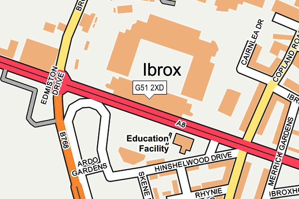 G51 2XD map - OS OpenMap – Local (Ordnance Survey)