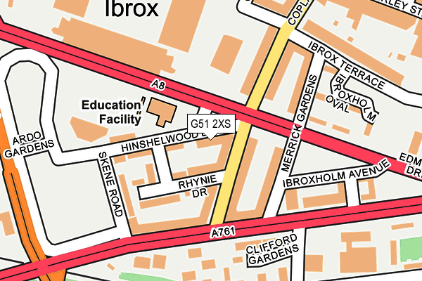 G51 2XS map - OS OpenMap – Local (Ordnance Survey)