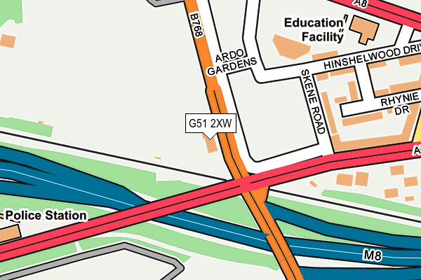 G51 2XW map - OS OpenMap – Local (Ordnance Survey)