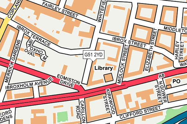 G51 2YD map - OS OpenMap – Local (Ordnance Survey)