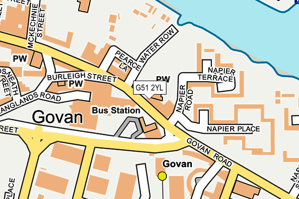 G51 2YL map - OS OpenMap – Local (Ordnance Survey)