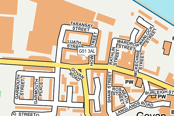 G51 3AL map - OS OpenMap – Local (Ordnance Survey)