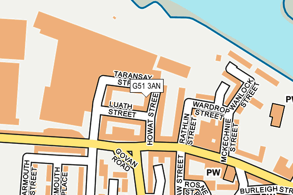 G51 3AN map - OS OpenMap – Local (Ordnance Survey)