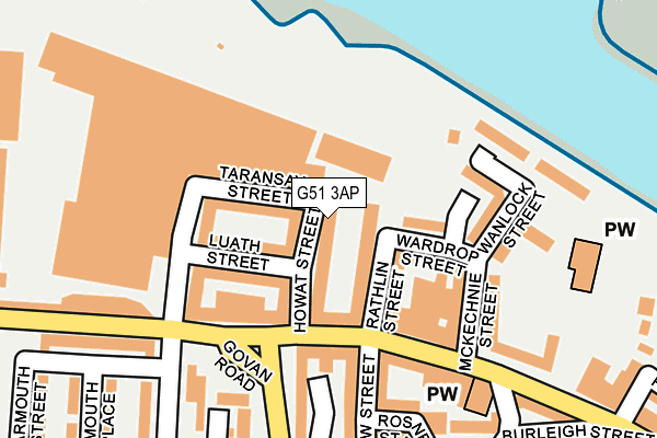 G51 3AP map - OS OpenMap – Local (Ordnance Survey)