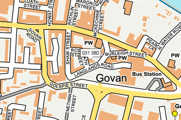 G51 3BD map - OS OpenMap – Local (Ordnance Survey)