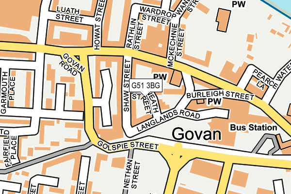 G51 3BG map - OS OpenMap – Local (Ordnance Survey)