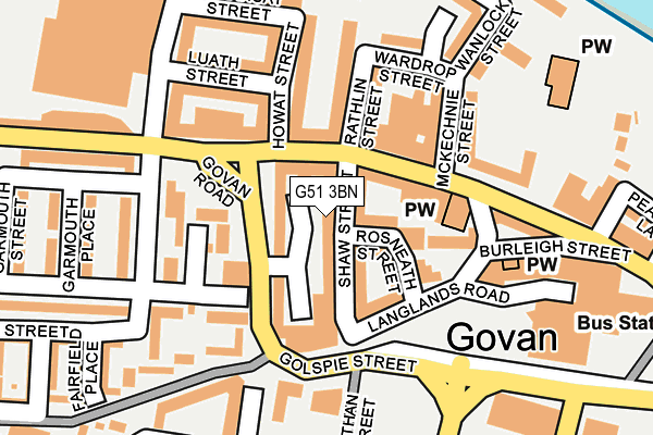 G51 3BN map - OS OpenMap – Local (Ordnance Survey)