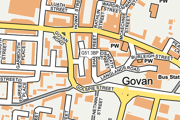 G51 3BP map - OS OpenMap – Local (Ordnance Survey)