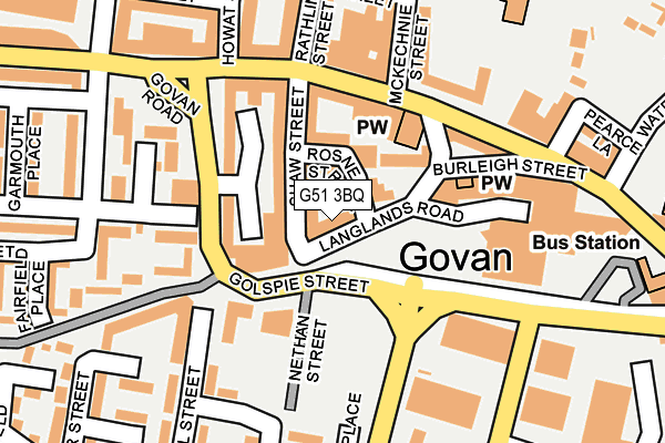 G51 3BQ map - OS OpenMap – Local (Ordnance Survey)