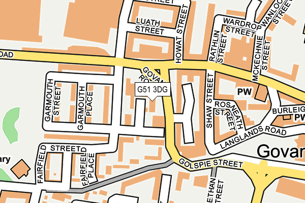 G51 3DG map - OS OpenMap – Local (Ordnance Survey)