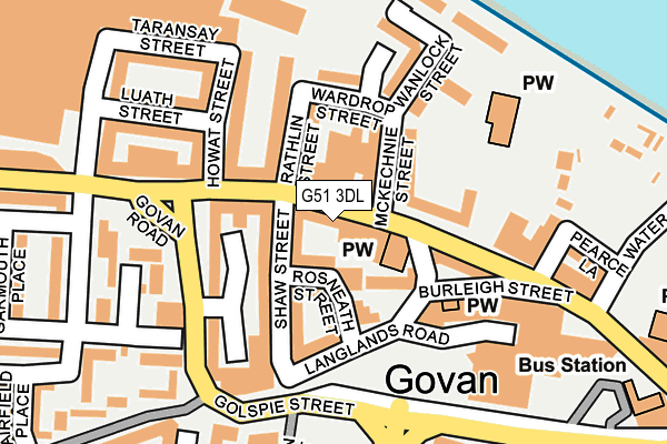 G51 3DL map - OS OpenMap – Local (Ordnance Survey)