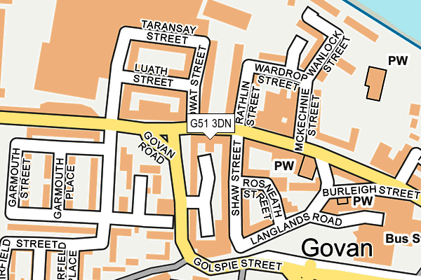 G51 3DN map - OS OpenMap – Local (Ordnance Survey)