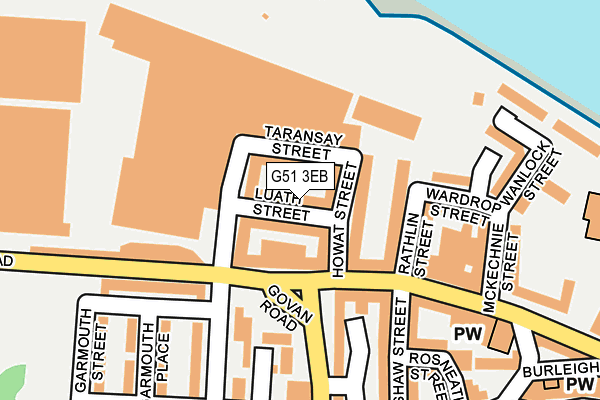 G51 3EB map - OS OpenMap – Local (Ordnance Survey)