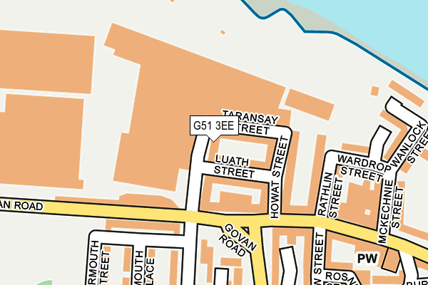 G51 3EE map - OS OpenMap – Local (Ordnance Survey)