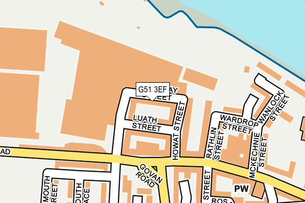 G51 3EF map - OS OpenMap – Local (Ordnance Survey)