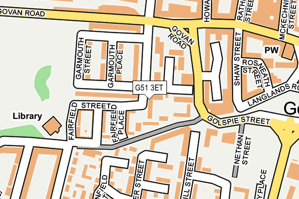 G51 3ET map - OS OpenMap – Local (Ordnance Survey)