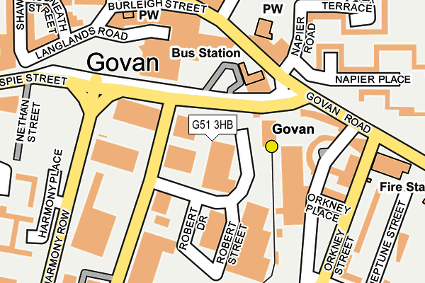 G51 3HB map - OS OpenMap – Local (Ordnance Survey)