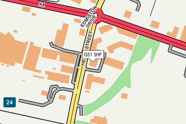 G51 3HF map - OS OpenMap – Local (Ordnance Survey)