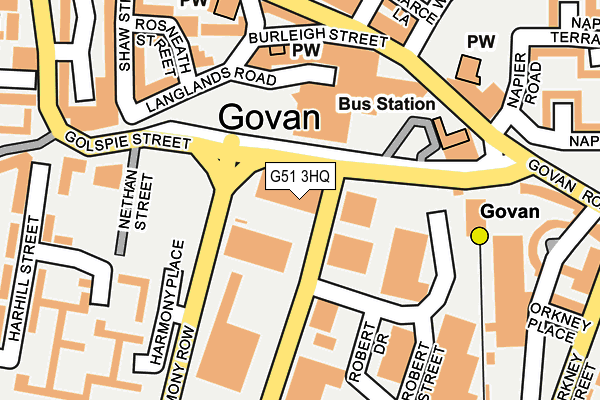 G51 3HQ map - OS OpenMap – Local (Ordnance Survey)